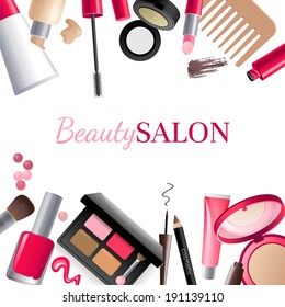 Glamorous make-up background 
