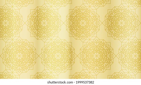 glamorous mosaic pattern background with gold color