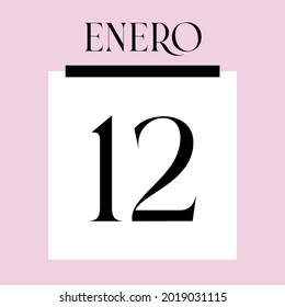 Glamorous Pink Calendar. January 12th