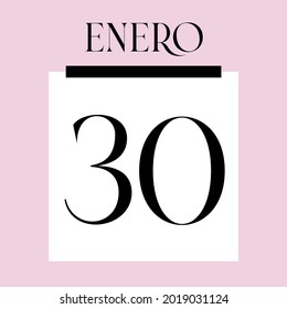 Glamorous Pink Calendar. January 30th