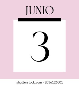 Glamorous Pink Calendar. June 3rd