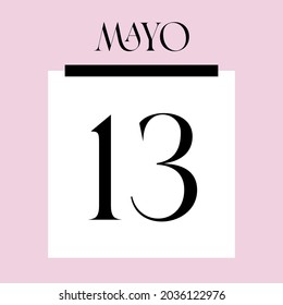 Glamorous Pink Calendar. May 13th