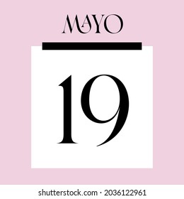 Glamorous Pink Calendar. May 19th