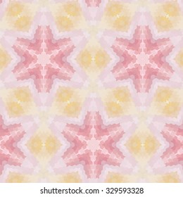 Glamorous pink geometric pattern with abstract ethnic ornament