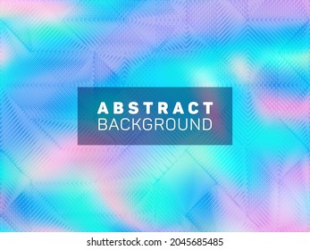 Glamorous poster glitch holographic vector layout design. Abstract graphic design elements. Translucent glitch hologram gradient background for poster.