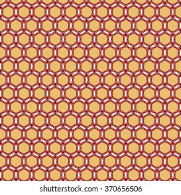 Glamorous red black pattern with abstract ethnic ornament