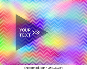 Glamorous voucher geometric holographic vector background. Club party placard abstract backdrop. Shiny abstract geometric template for voucher design.