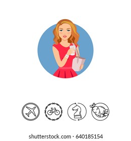 Glamorous woman holding disposable cup