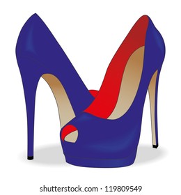 glamorous women's shoes. vector