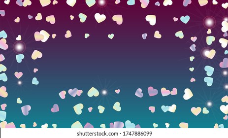 Fondo del glamur con confetti de partículas de brillo. Día de San Valentín. Patrón de vacaciones. Puntos de luz. Explosión de Confetti. Ilustración del vector de brillo. Diseño para la invitación.
