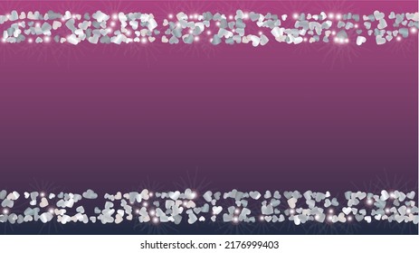 Fondo del glamur con confetti de partículas de brillo. Día de San Valentín. Patrón de aniversario. Puntos de luz. Explosión de Confetti. Ilustración del vector de brillo. Diseño en venta.