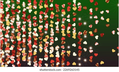 Glamour Background with Confetti of Glitter Particles. St. Valentine Day. New Year pattern. Light Spots. Explosion of Confetti. Glitter Vector Illustration. Design for Template.