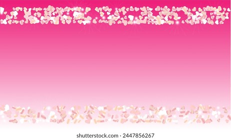 Glamour Background with Confetti of Glitter Particles. St. Valentine Day. Celebration pattern. Light Spots. Explosion of Confetti. Glitter Vector Illustration. Design for Banner.