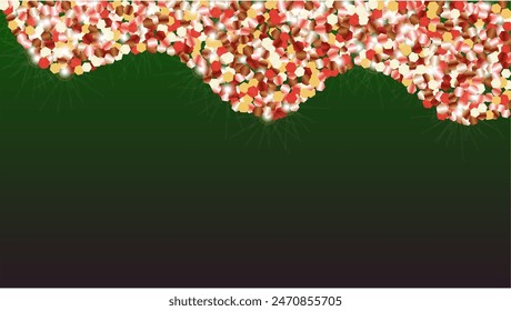 Glamour Background with Confetti of Glitter Particles. Sparkle Lights Texture. Celebration pattern. Light Spots. Star Dust. Explosion of Confetti. Design for Banner.