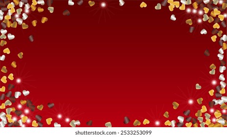 Glamour Background with Confetti of Glitter Particles. St. Valentine Day. Disco pattern. Light Spots. Explosion of Confetti. Glitter Vector Illustration. Design for Sale.