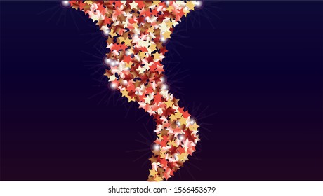 Glamour Background with Confetti of Glitter Star Particles. Sparkle Lights Texture. Disco pattern. Light Spots. Star Dust. Christmass Design. Explosion of Confetti. Design for Template.