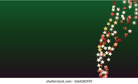 Glamour Hintergrund mit Confetti von Glitter Star Particles. Funkellichtstruktur. Disco-Muster. Lichtpunkte. Sternstaub. Christmasse Design. Explosion von Confetti. Design für Banner.