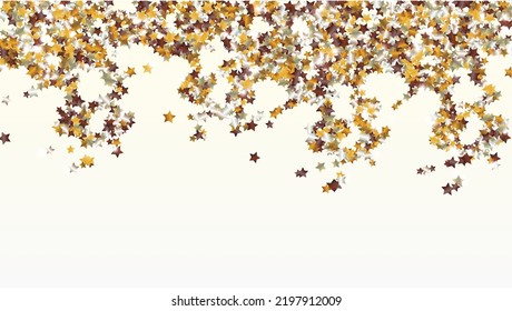 Glamour Background with Confetti of Glitter Star Particles. Sparkle Lights Texture. New Year pattern. Light Spots. Star Dust. Christmass Design. Explosion of Confetti. Design for Print.