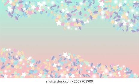 Glamour Background with Confetti of Glitter Star Particles. Sparkle Lights Texture. Anniversary pattern. Light Spots. Star Dust. Christmass Design. Explosion of Confetti. Design for Print.