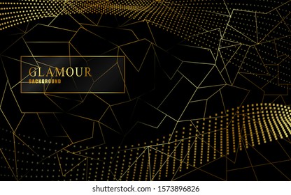 glamour background with golden gradient