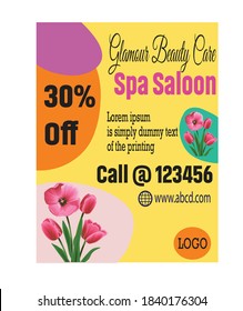Glamour Beauty Care Spa Saloon Poster Template