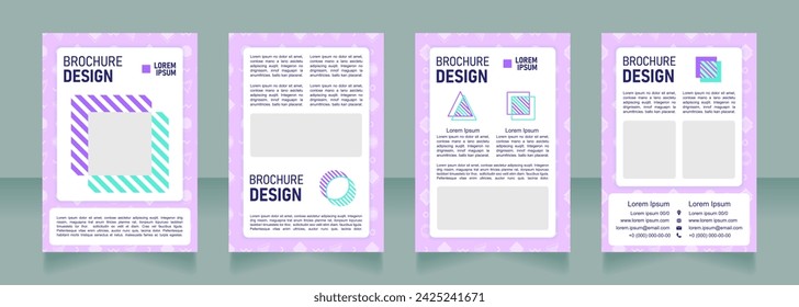 Glamour blank brochure design. Template set with copy space for text. Premade corporate reports collection. Editable 4 paper pages. Bahnschrift SemiLight, Bold SemiCondensed, Arial Regular fonts used