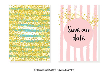 Glamour Confetti. Rose Design. White Holiday Particle. Scandinavian Illustration Set. Golden Festive Offer. Pink Birthday Particles. Turquoise Rain Paint. Stripe Glamour Confetti