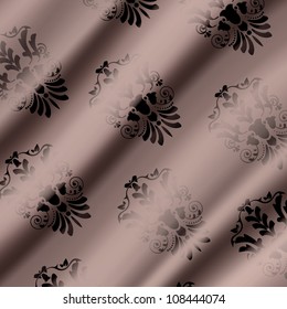 glamour damask ornament pattern on curtain