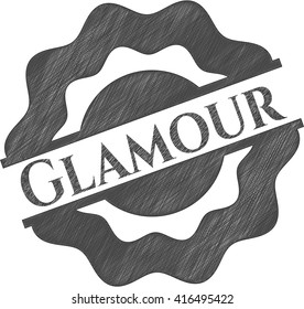 Glamour drawn in pencil