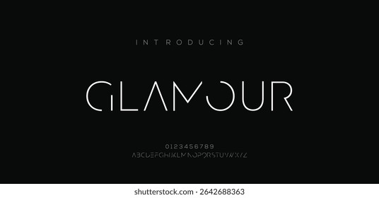 Glamour Elegant Modern beauty font alphabet logo. Typography beautiful luxury minimal elegant serif fonts fashion wedding vintage retro logos. vector illustration
