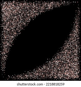 Glamour fallend Konfetti Dekoration, Vektorhintergrund. Rosa rosa beige Partikel, karnevaler Vektorgrafik. Überraschung zerplatzte Party Konfetti. Feiertagsdekor Illustration. Zufällige Stücke.