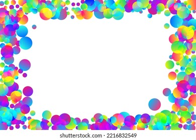 Glamour falling confetti scatter vector background. Rainbow round particles carnival decor. Cracker poppers flying confetti. Holiday celebration decoration illustration. Happy mood.