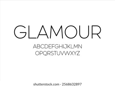 Glamour font for logo and headline. Isolated vector typeset