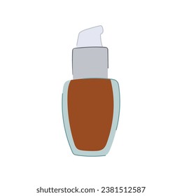glamour foundation cream cartoon. smudge base, face skin, stroke splash glamour foundation cream sign. isolated symbol vector illustration
