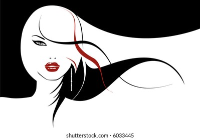 glamour girl with developing hairs
