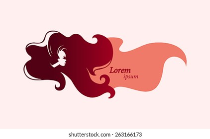 Glamour girl with long hair