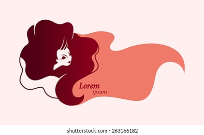 Glamour girl with long hair