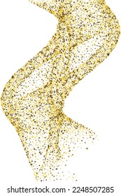 Glamour gold confetti dust scatter texture. Triangle square circle star elements noise. Banner template. Messy grit granules dot confetti. Holiday decoration stardust explosion