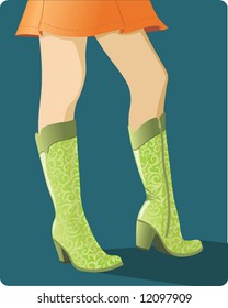 Glamour green boots