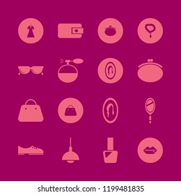 glamour icon. glamour vector icons set men shoes, purse, cologne spray and necklace