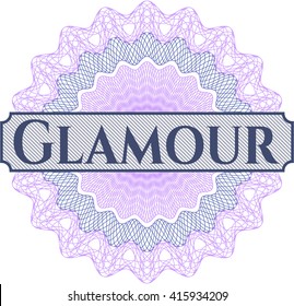 Glamour inside a money style rosette