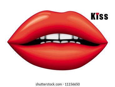 Glamour kiss vector