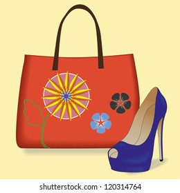 glamour ladies bag and shoe