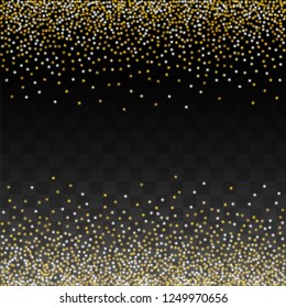Glamour Light Spots Confetti Design for Banner, Poster, Template, Card, Web, Advertisement, Party or Disco Print. Luxury Night Digital Illustration. 