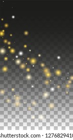 Glamour Light Spots Confetti Design for Banner, Poster, Template, Card, Web, Advertisement, Party or Disco Print. Bokeh Abstract Twinkly Lights.