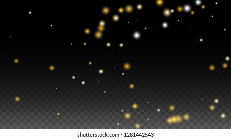 Glamour Light Spots Confetti Design for Banner, Poster, Template, Card, Web, Advertisement, Party or Disco Print. Luxury Night Digital Illustration. 