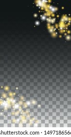 Glamour Light Spots Confetti Design for Banner, Poster, Template, Card, Web, Advertisement, Party or Disco Print. Shiny Circles of Light.