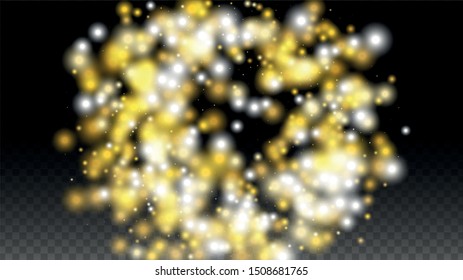 Glamour Light Spots Confetti Design for Banner, Poster, Template, Card, Web, Advertisement, Party or Disco Print. Abstract Flicker Background with a Party Lights Design. 