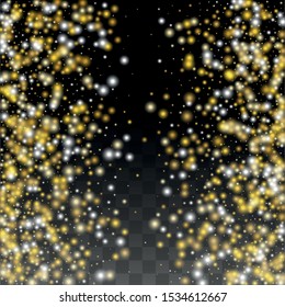 Glamour Light Spots Confetti Design for Banner, Poster, Template, Card, Web, Advertisement, Party or Disco Print. Luxury Night Digital Illustration. 