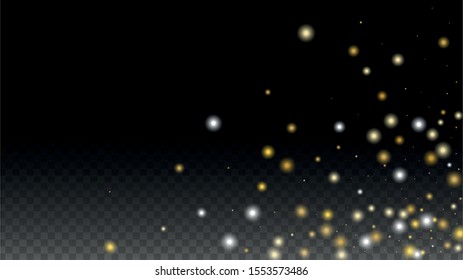 Glamour Light Spots Confetti Design for Banner, Poster, Template, Card, Web, Advertisement, Party or Disco Print. Abstract Flicker Background with a Party Lights Design. 